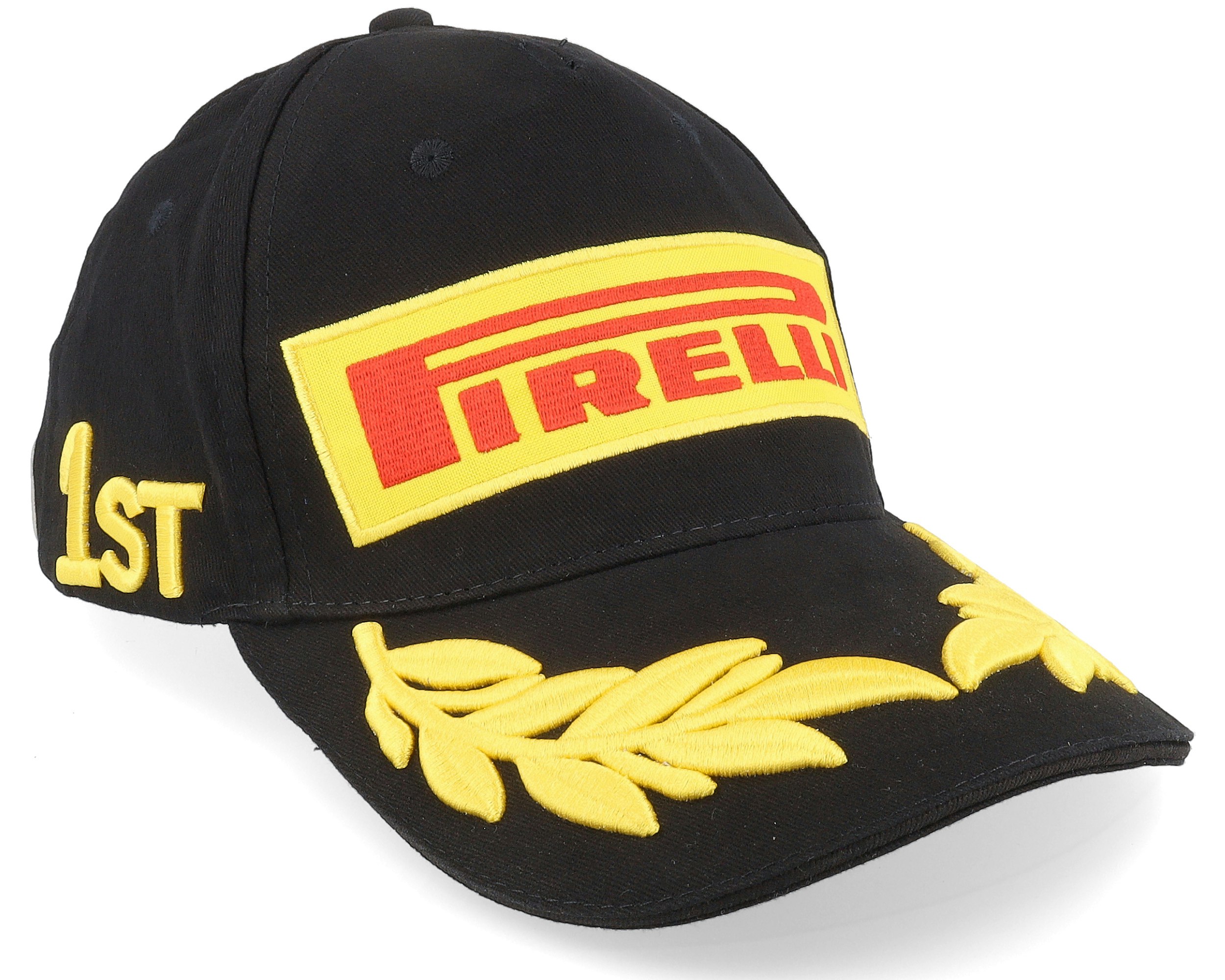 Pirelli Logo Podium Black Formula One Moto GP Peaked Baseball Cap One Size